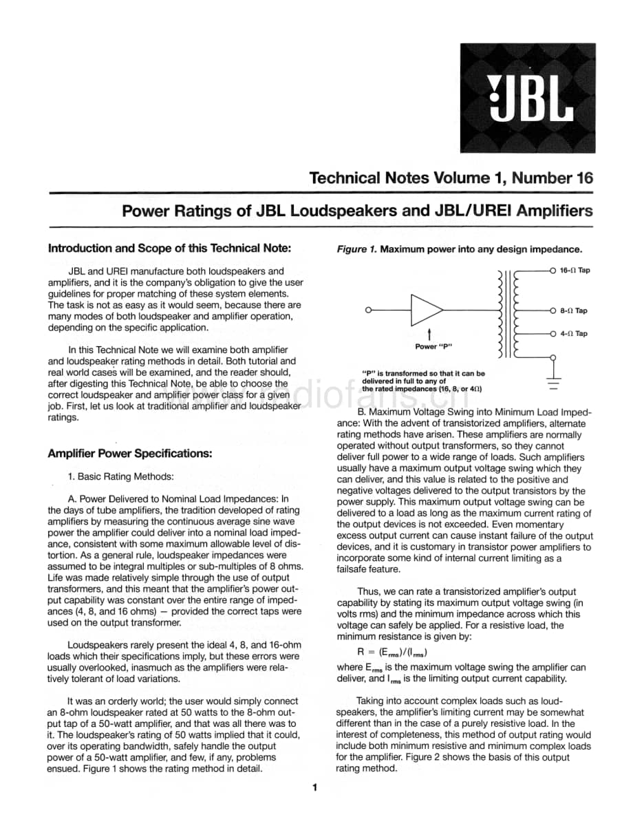 JBL Technical Note - Vol.1, No.16 电路原理图.pdf_第1页