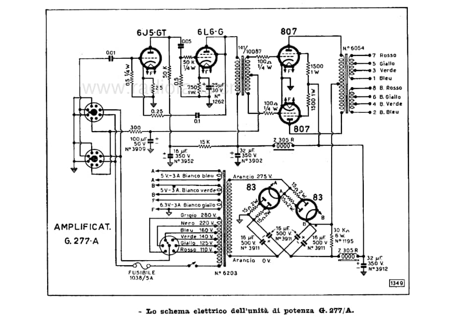 Geloso G277A Power amplifier 电路原理图.pdf_第1页
