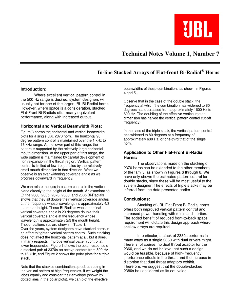 JBL Technical Note - Vol.1, No.7 电路原理图.pdf_第1页
