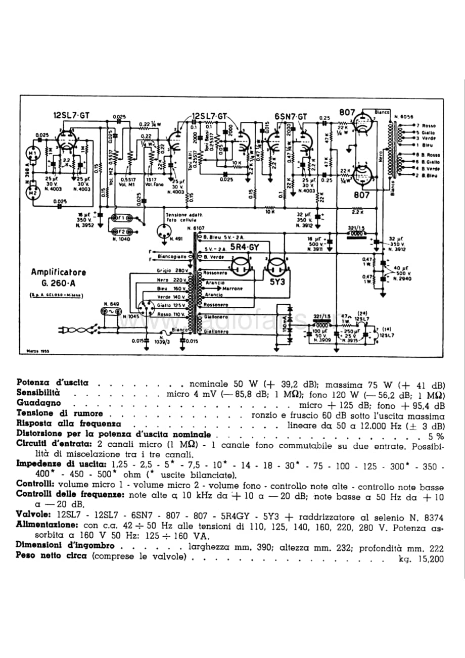 Geloso G260A Amplifier 电路原理图.pdf_第1页