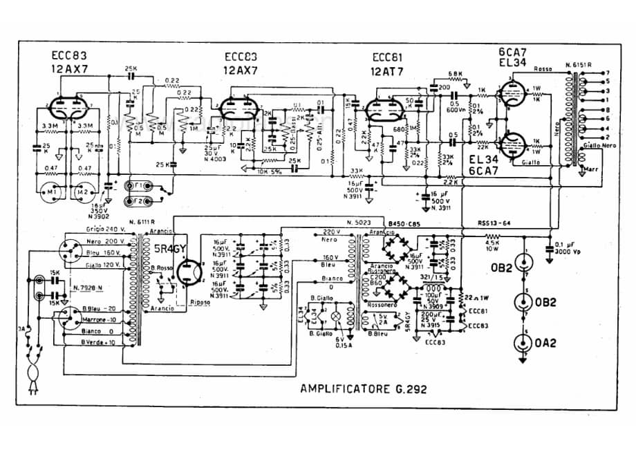 Geloso G292A Amplifier 电路原理图.pdf_第1页