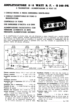 Geloso G249PA Amplifier 电路原理图.pdf