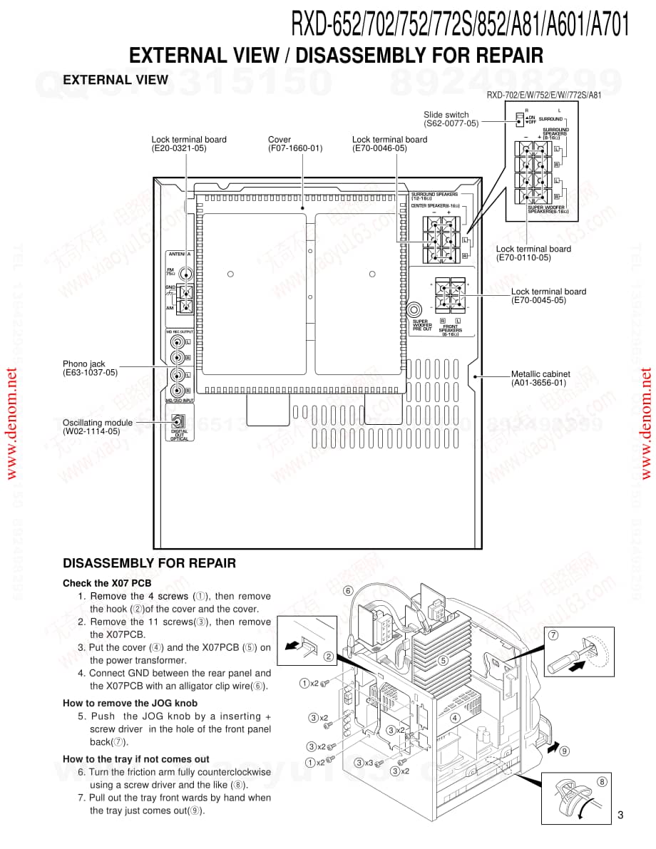Kenwood RXD-652 702 752 772S 852 A81 A601 A701 电路原理图.pdf_第3页