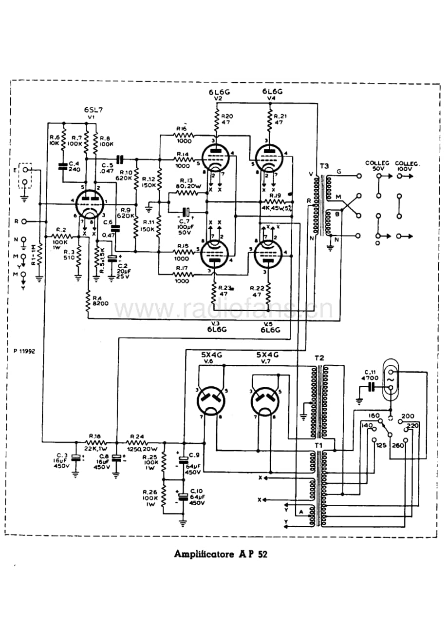 Magneti Marelli AP52 amplifier 电路原理图.pdf_第1页