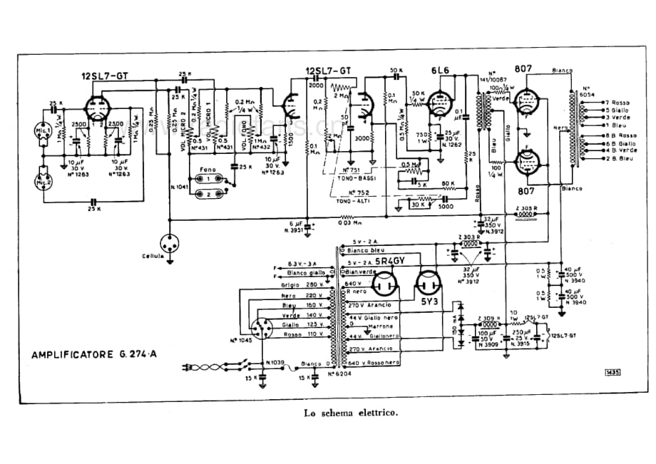 Geloso G274A Amplifier alternate 电路原理图.pdf_第1页