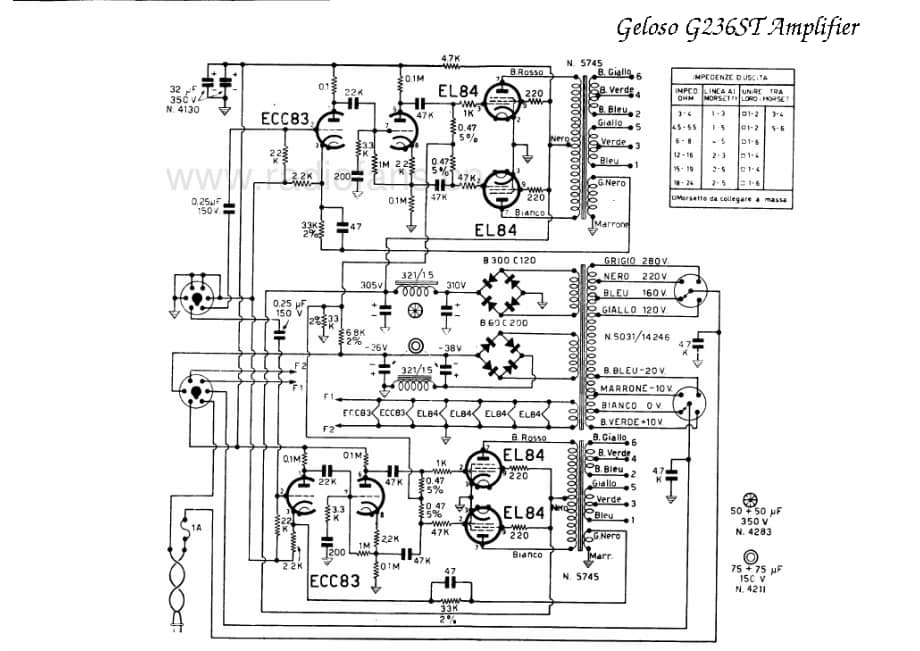 Geloso G236ST Amplifier 电路原理图.pdf_第1页