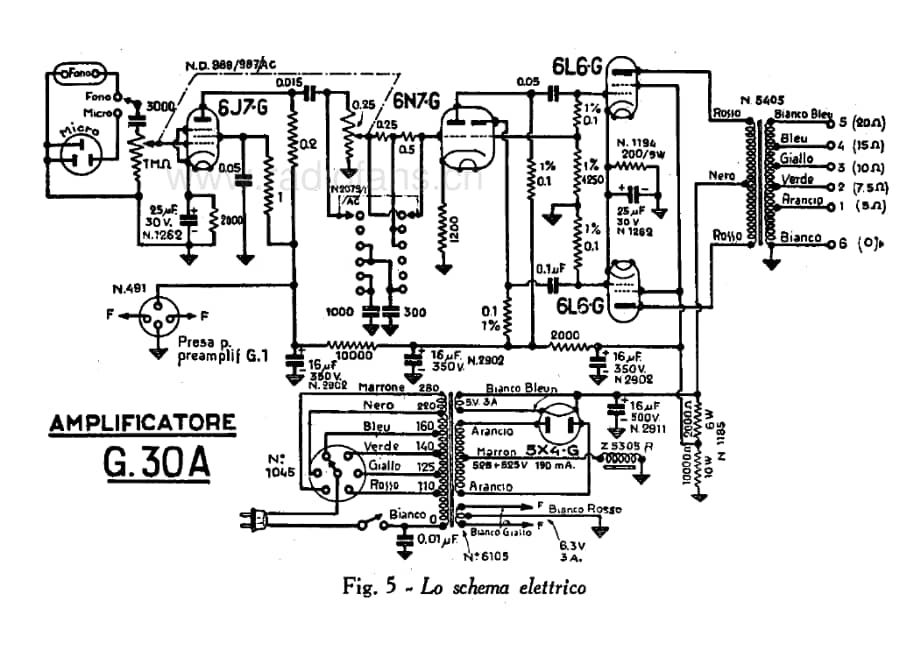 Geloso G30A Amplifier 电路原理图.pdf_第1页