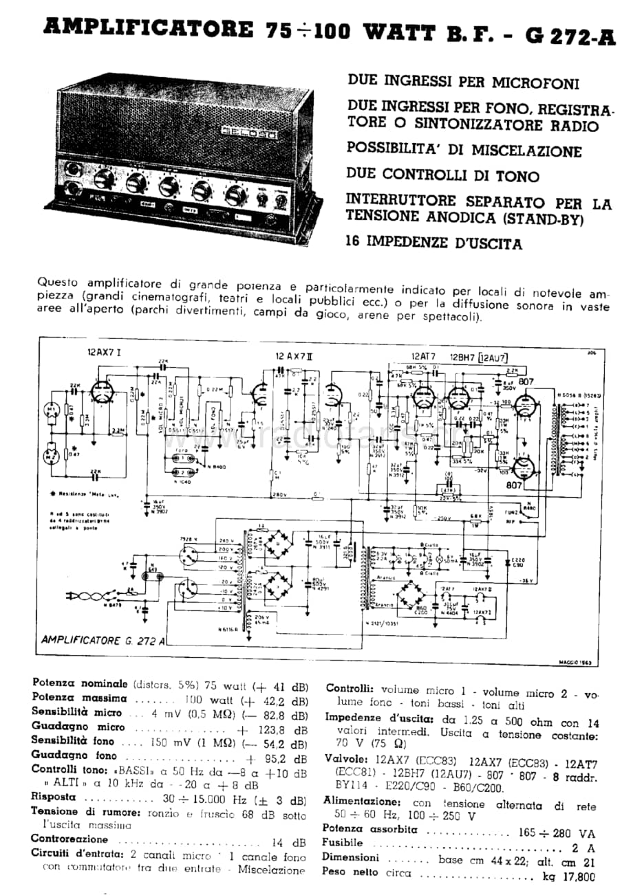 Geloso G272A Amplifier 电路原理图.pdf_第1页