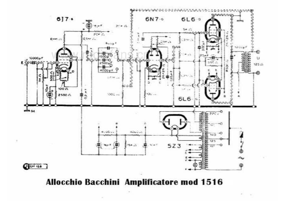 Allocchio Bacchini Amplificatore 1516 电路原理图.pdf_第1页