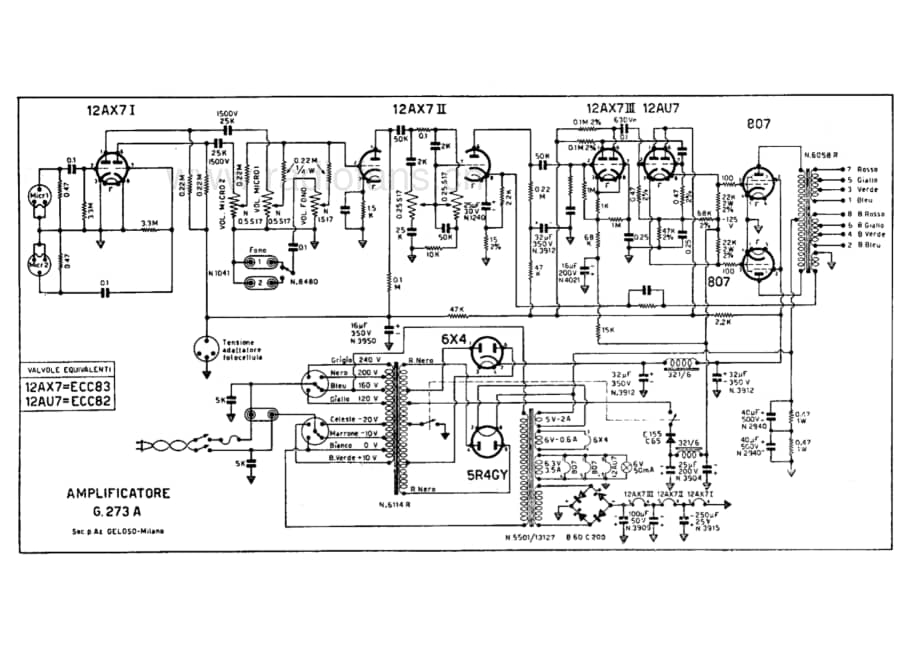 Geloso G273A Amplifier 电路原理图.pdf_第1页