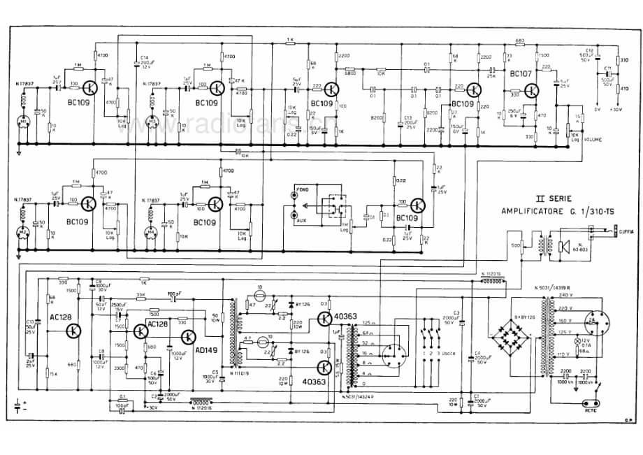 Geloso G1-310TS Amplifier II series 电路原理图.pdf_第1页