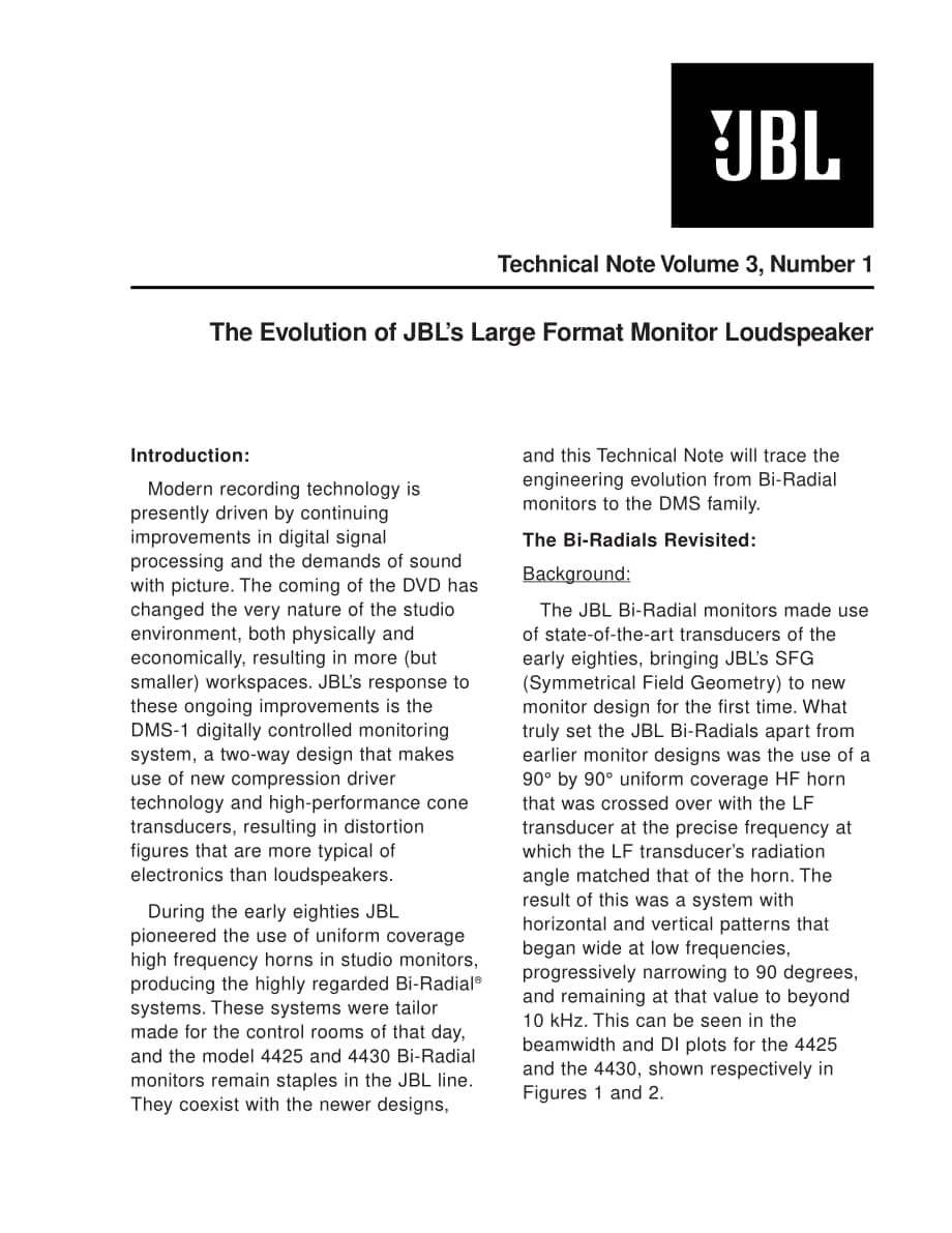 JBL Technical Note - Vol.3, No.1 电路原理图.pdf_第1页