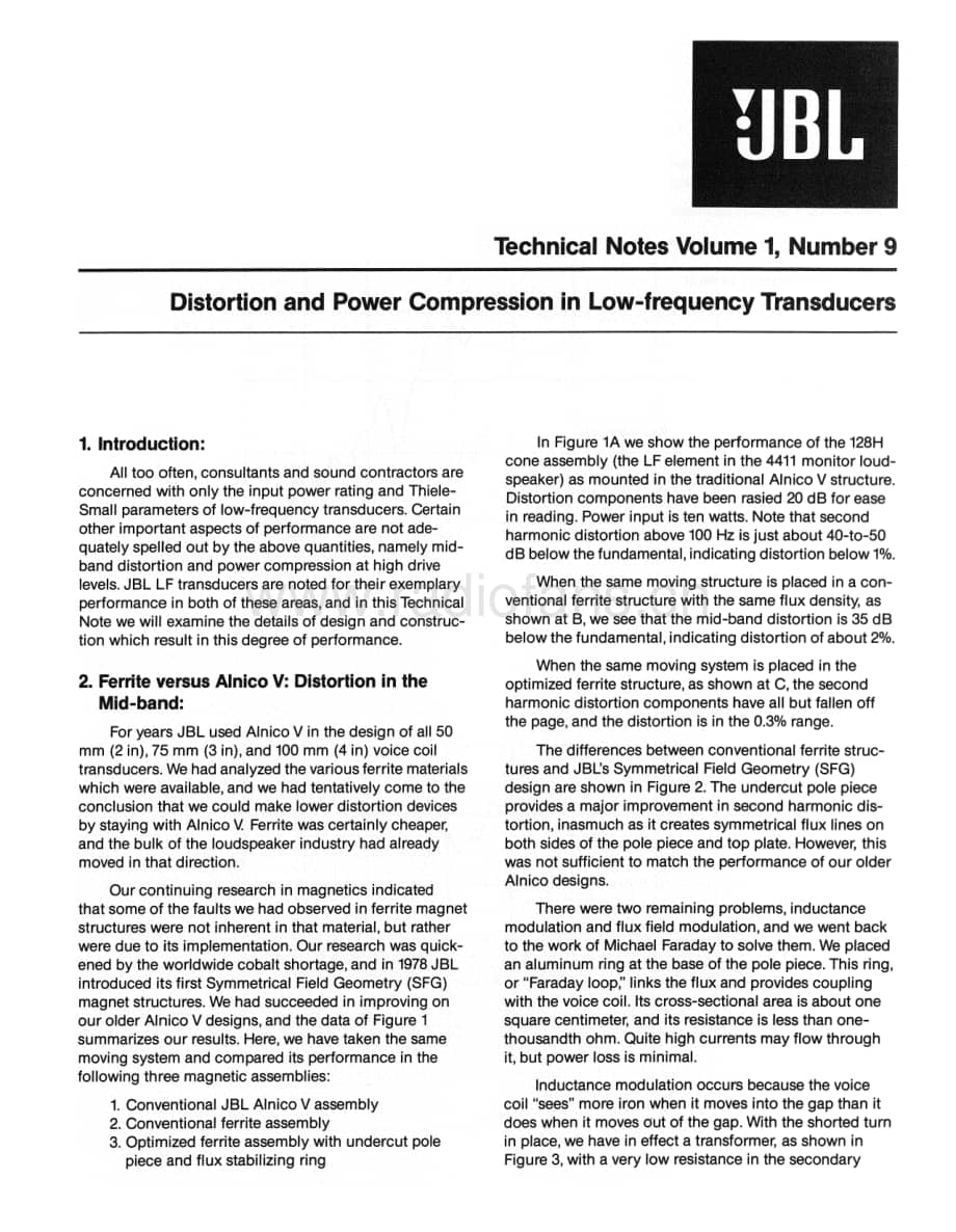 JBL Technical Note - Vol.1, No.9 电路原理图.pdf_第1页