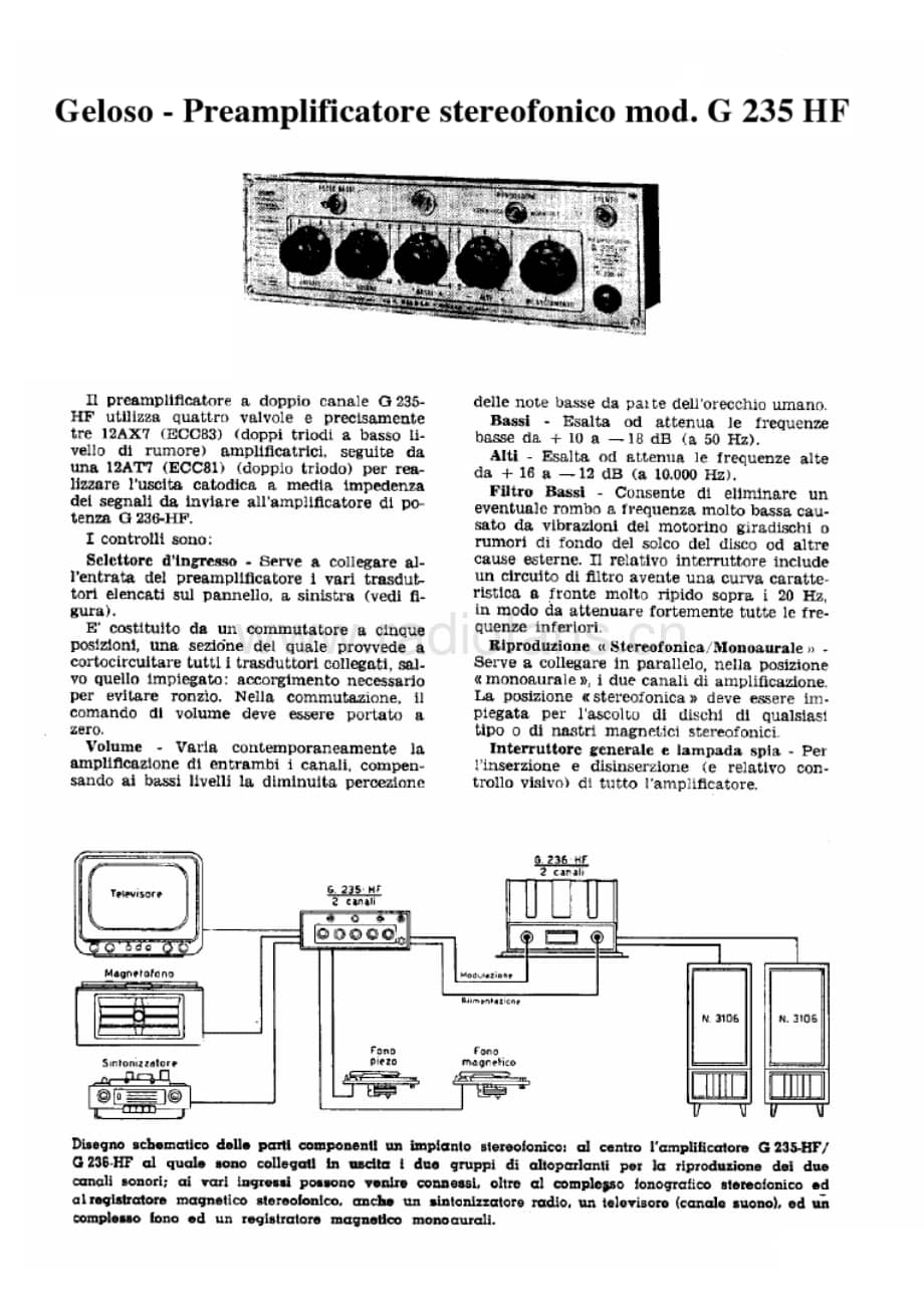 Geloso G235HF Stereo preamplifier specs 电路原理图.pdf_第1页
