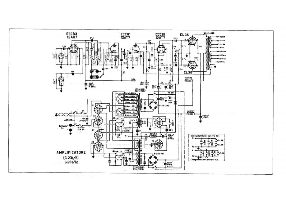 Geloso G231-6 G231-12 Amplifier 电路原理图.pdf_第1页