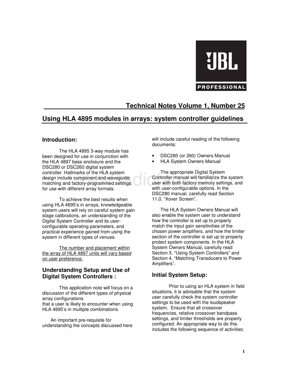 JBL Technical Note - Vol.1, No.25 电路原理图.pdf_第1页