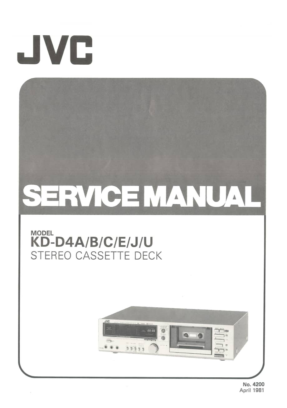 JVC KD-D4x Cassette deck service manual 电路原理图.pdf_第1页