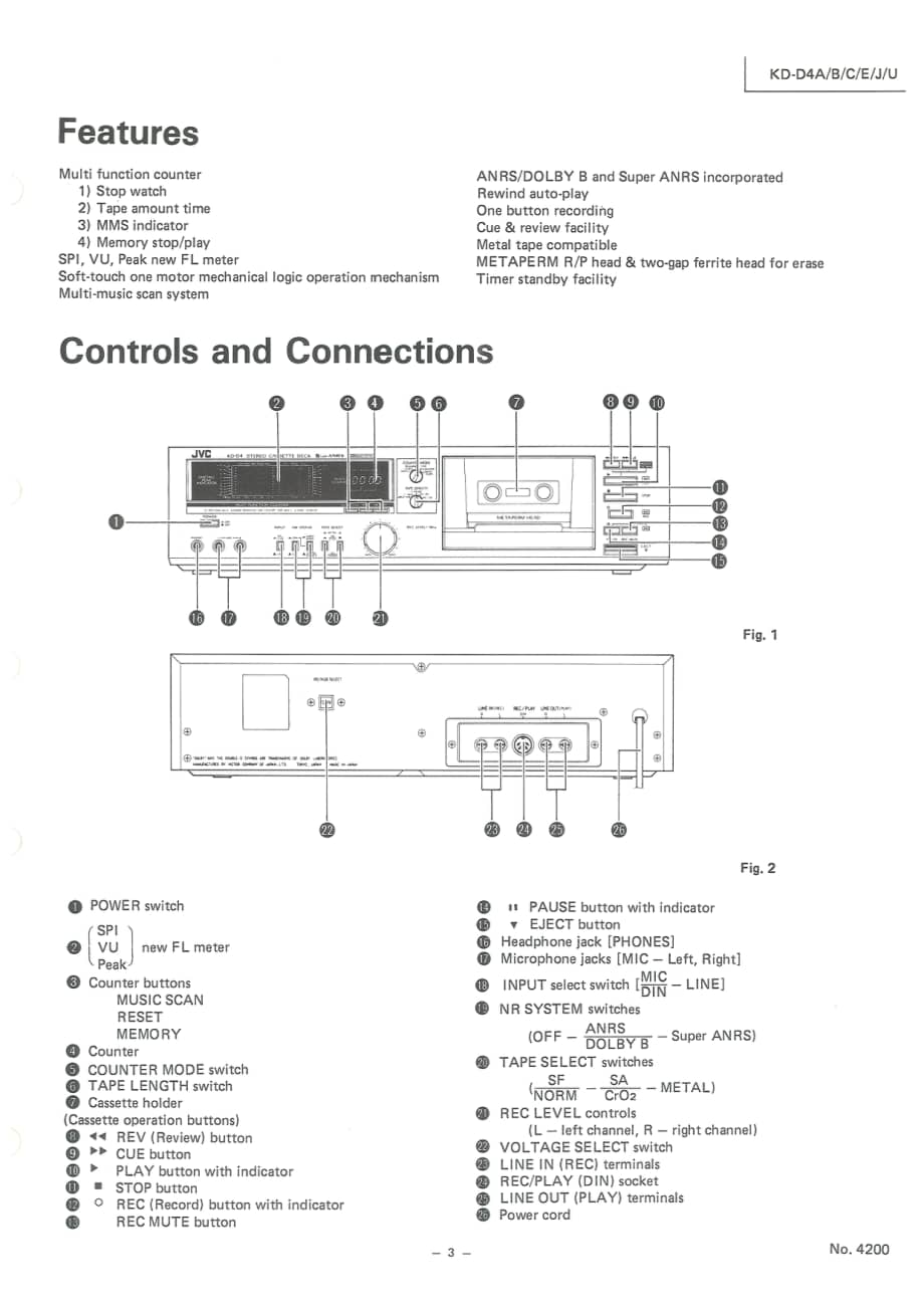 JVC KD-D4x Cassette deck service manual 电路原理图.pdf_第3页