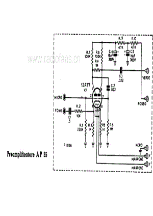 Magneti Marelli AP55 preamplifier 电路原理图.pdf