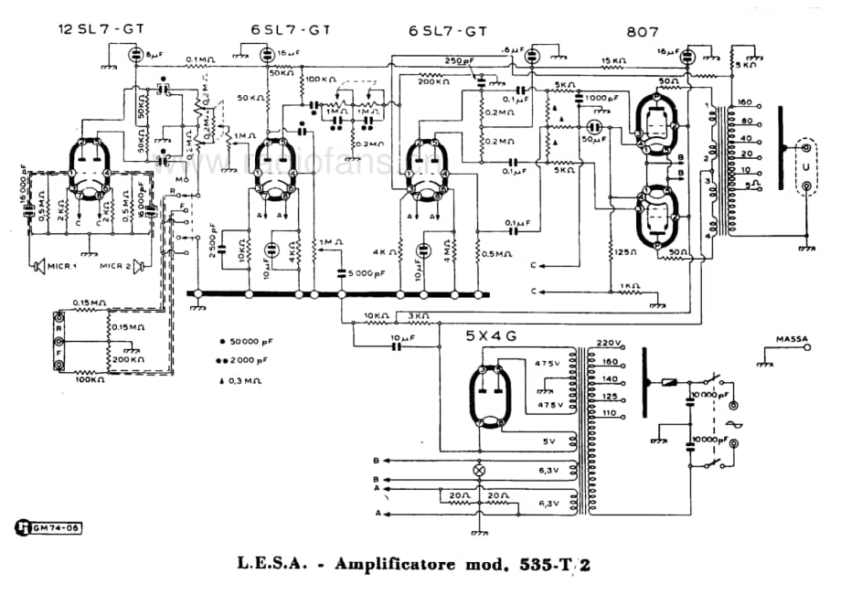 Lesa 535-T2 amplifier 电路原理图.pdf_第1页