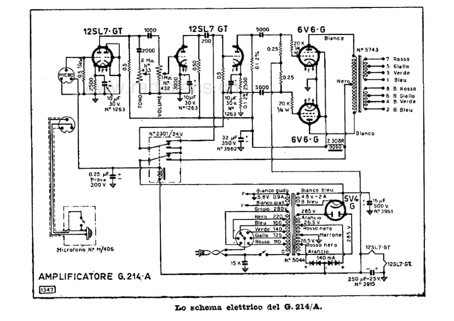Geloso G214A Amplifier 电路原理图.pdf_第1页