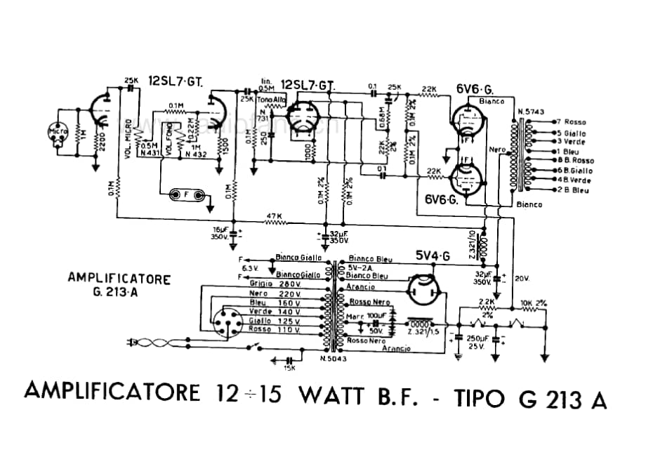 Geloso G213A Amplifier 电路原理图.pdf_第1页