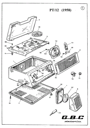 GBC PT10 PT12 PT15 tape recorder mechanical drawings 电路原理图.pdf