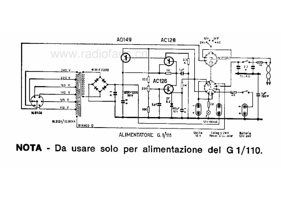 Geloso G1-111 Power supply 电路原理图.pdf_第1页