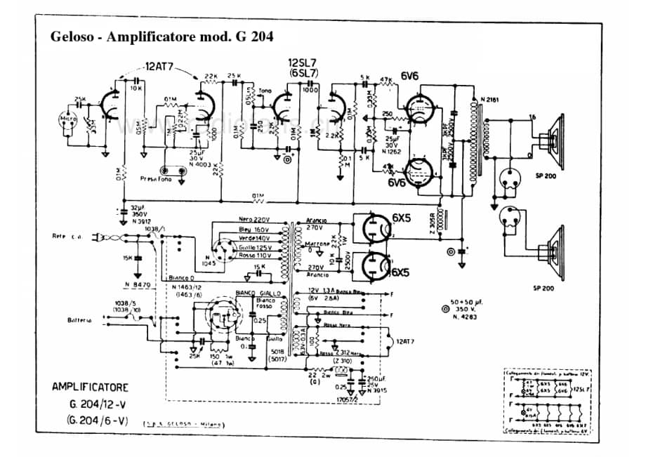 Geloso G204 Amplifier 电路原理图.pdf_第1页