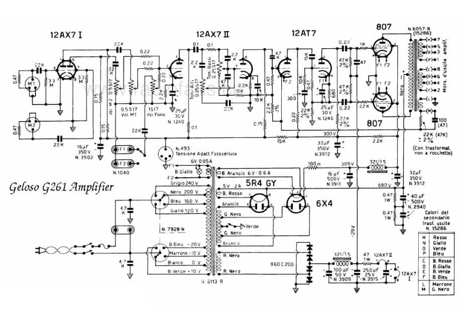 Geloso G261 Amplifier 电路原理图.pdf_第1页