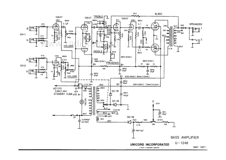 Unicord U-1246 电路原理图.pdf_第1页
