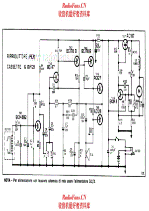 Geloso G19-121 Cassette player 电路原理图.pdf