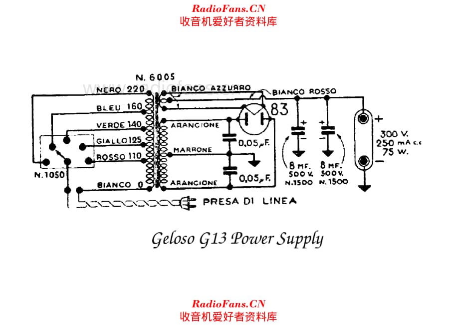 Geloso G13 Power supply 电路原理图.pdf_第1页