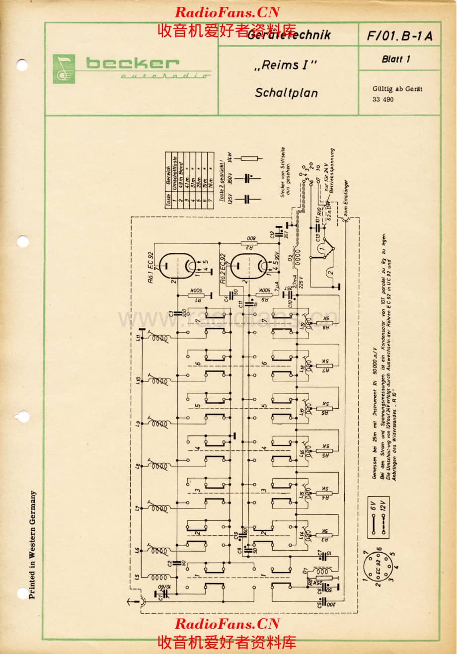 Becker_Reims_I-Schematic 电路原理图.pdf_第1页