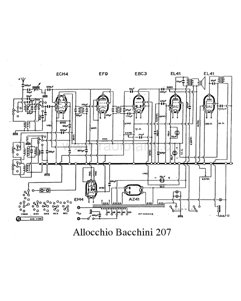 Allocchio Bacchini 207 电路原理图.pdf_第1页