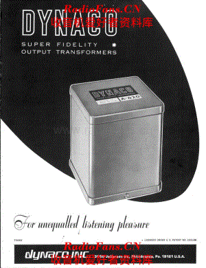 Dynaco Amplifiers Brochure 电路原理图.pdf