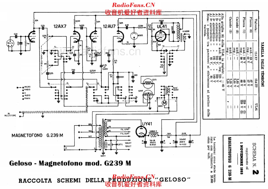 Geloso G239M Magnetophone 电路原理图.pdf_第1页