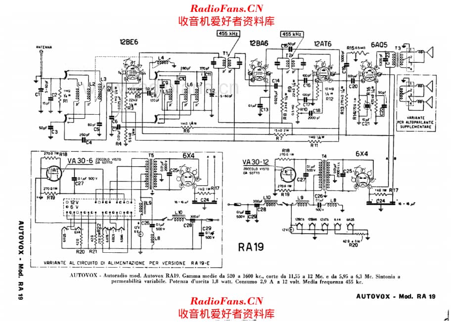Autovox RA19 12V version 电路原理图.pdf_第1页