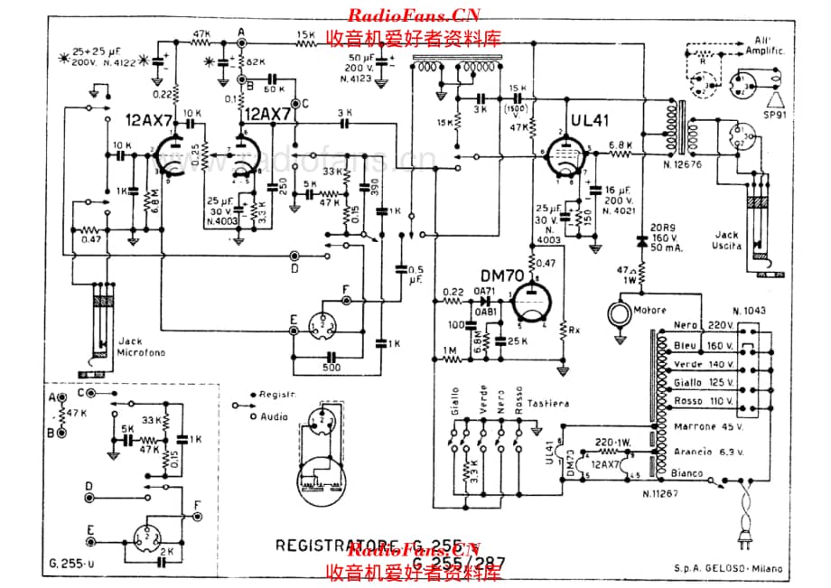 Geloso G255s G255-287 Recorder 电路原理图.pdf_第1页