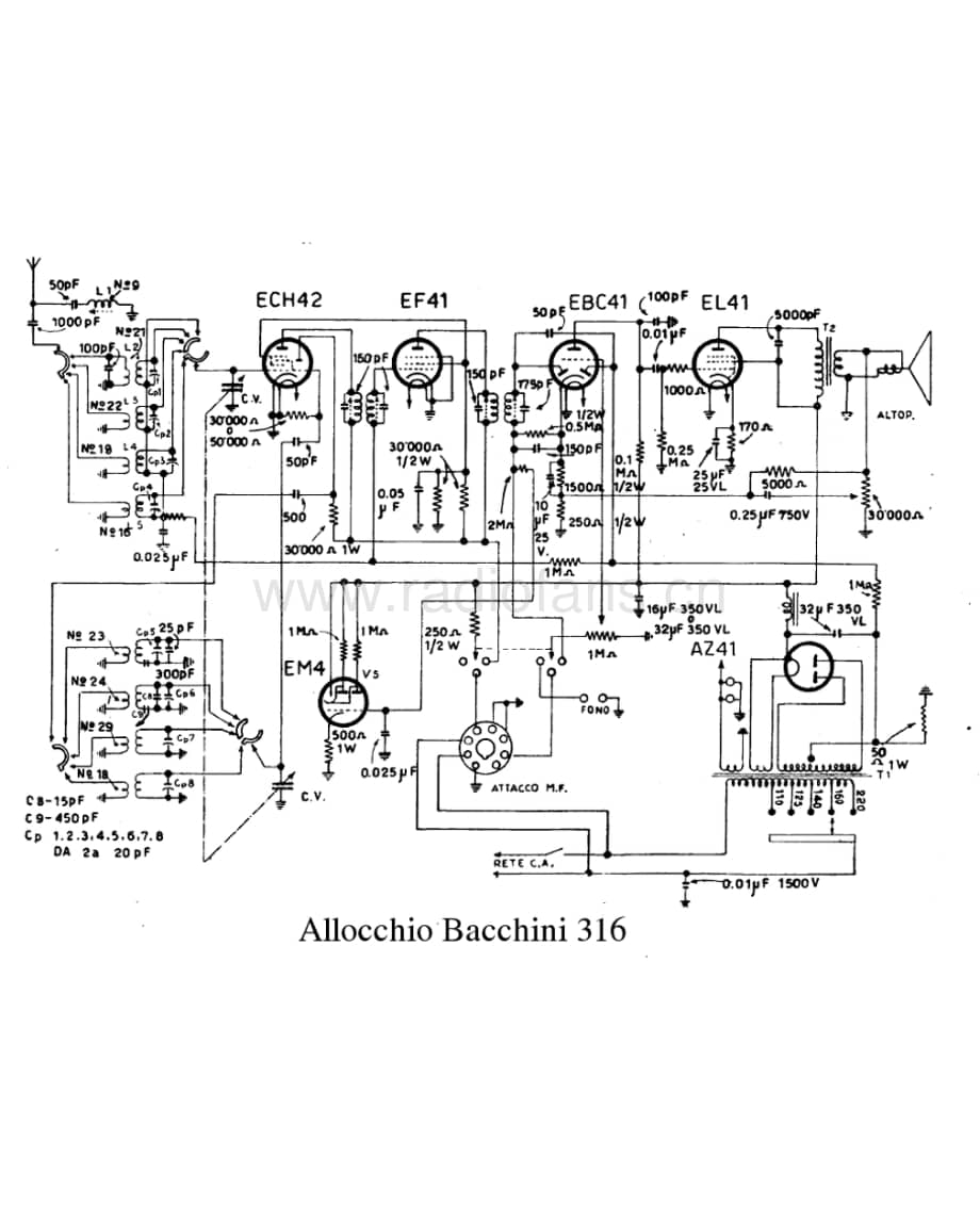 Allocchio Bacchini 316 电路原理图.pdf_第1页