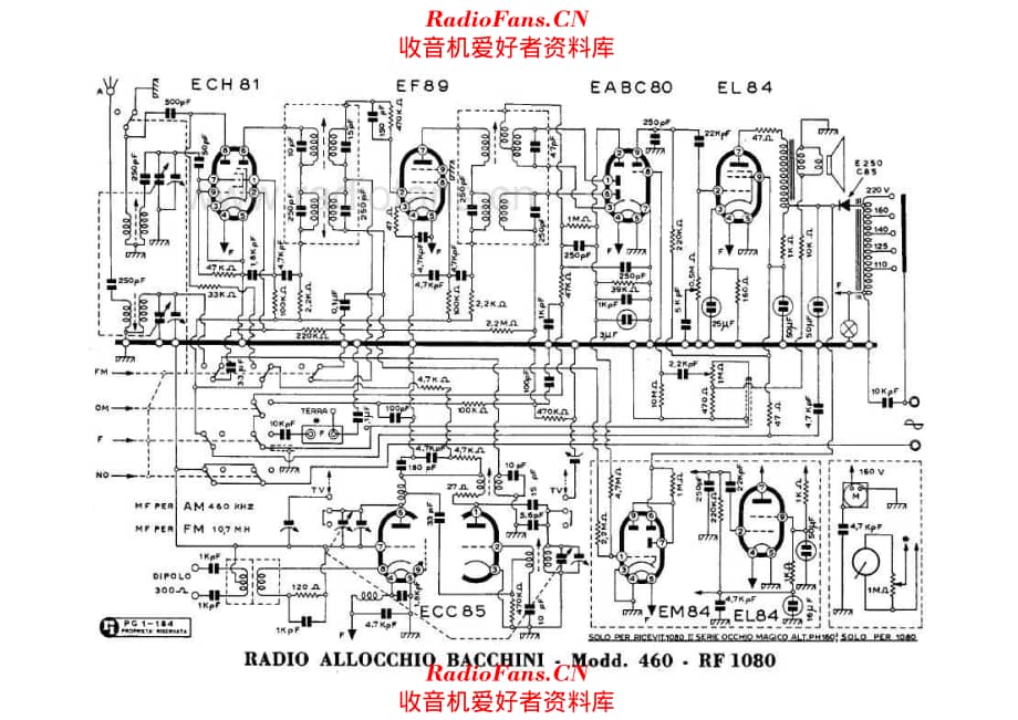 Allocchio Bacchini 460 - RF1080 电路原理图.pdf_第1页