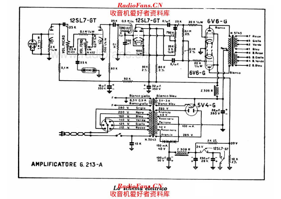 Geloso G213A Amplifier alternate 电路原理图.pdf_第1页