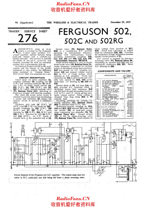 Ferguson 502 电路原理图.pdf