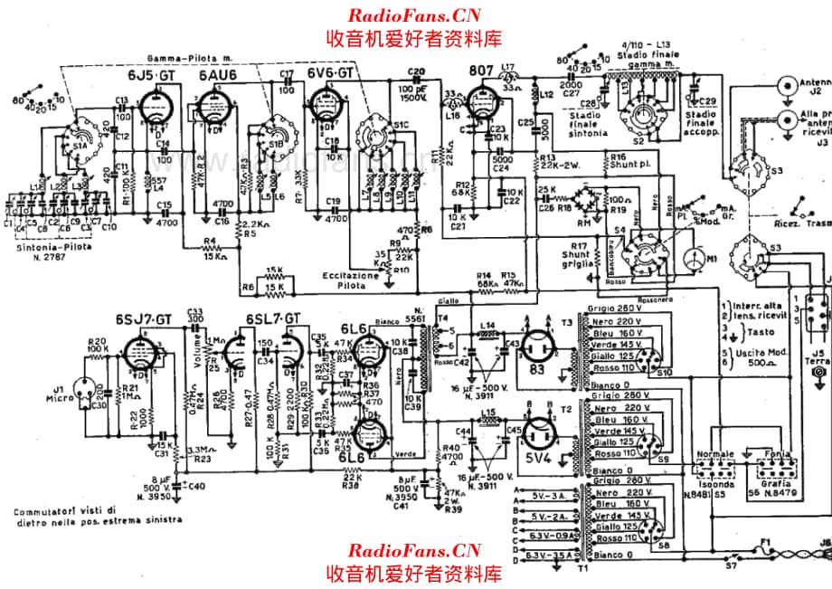 Geloso G210TR Short Wave Transmitter 电路原理图.pdf_第1页