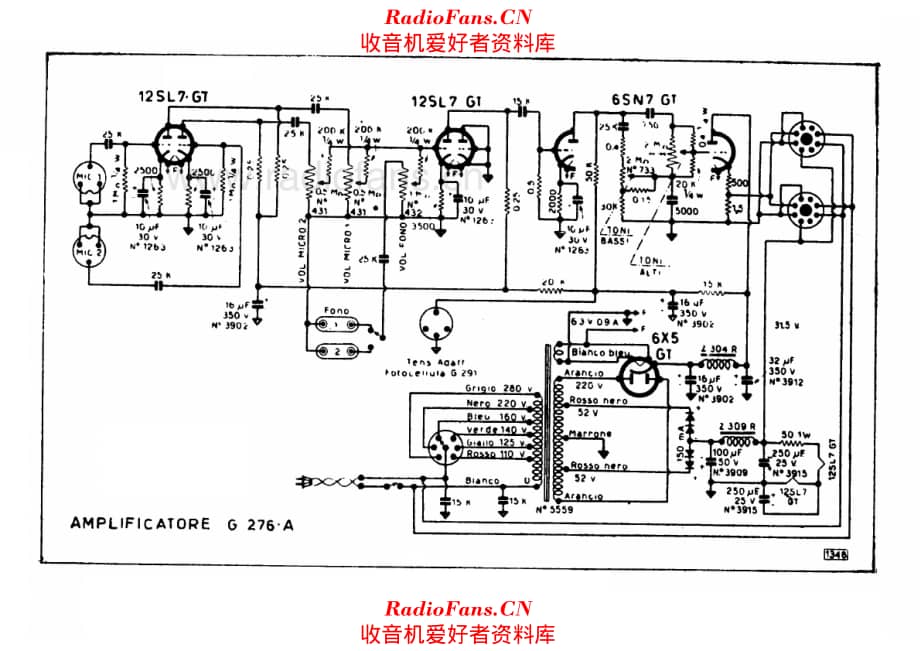 Geloso G276A Amplifier 电路原理图.pdf_第1页