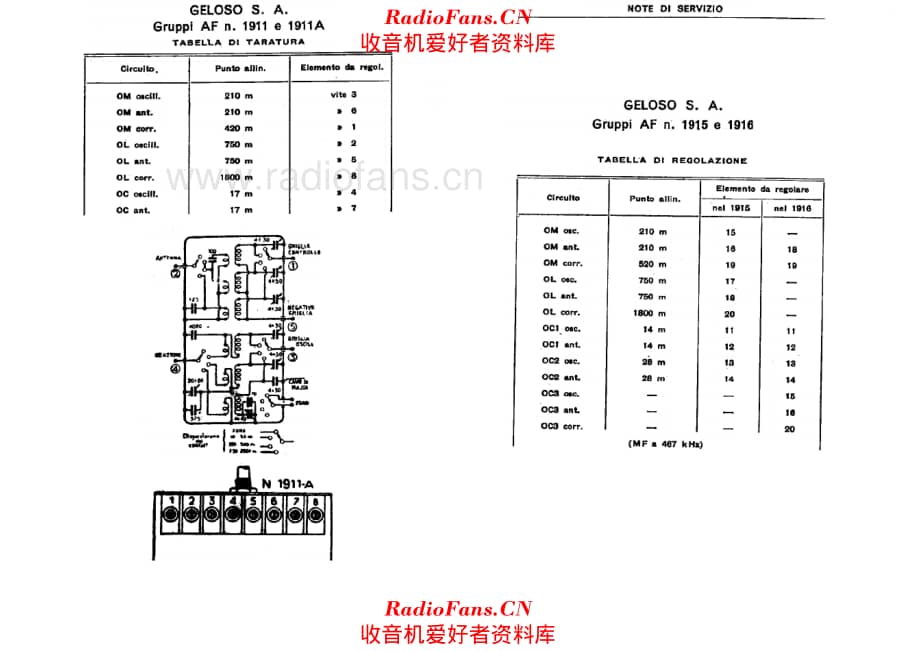 Geloso 1911 1911A RF Units alignment 电路原理图.pdf_第1页