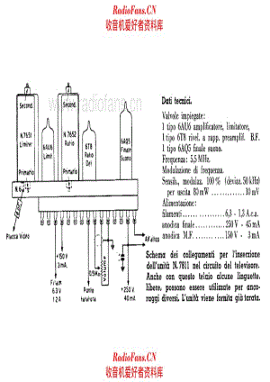 Geloso 7811 TV Sound unit specs 电路原理图.pdf