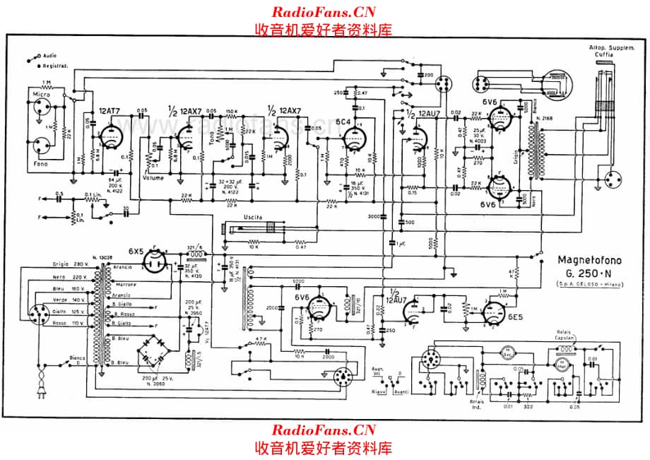 Geloso G250N Recorder 电路原理图.pdf_第1页
