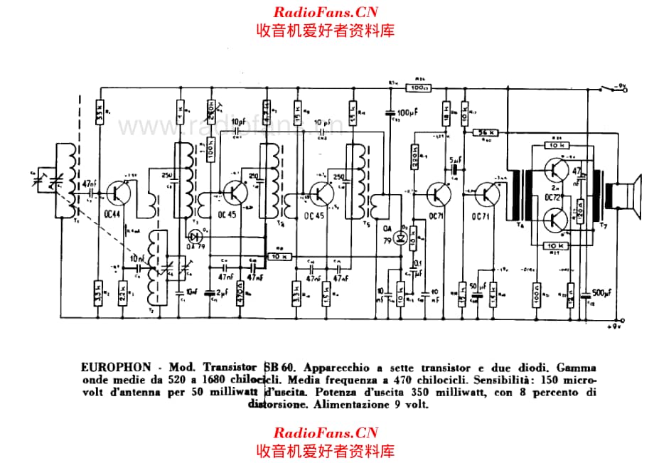 Europhon Transistor SB60 电路原理图.pdf_第1页