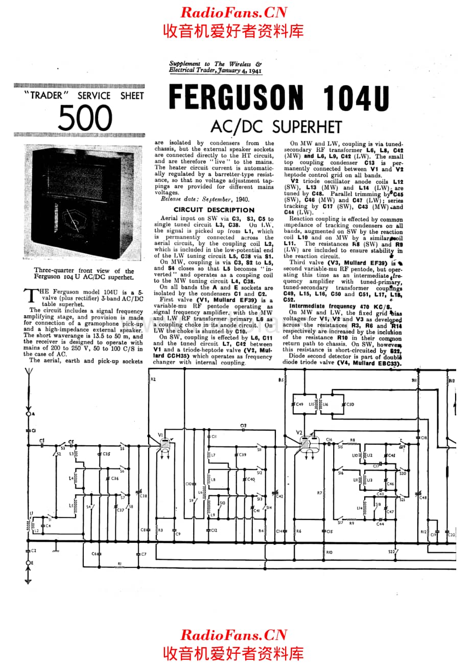 Ferguson 104U 电路原理图.pdf_第1页